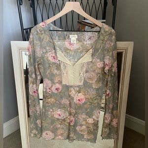 🤎🌸Ralph Lauren Denim Supply Lace Shirt